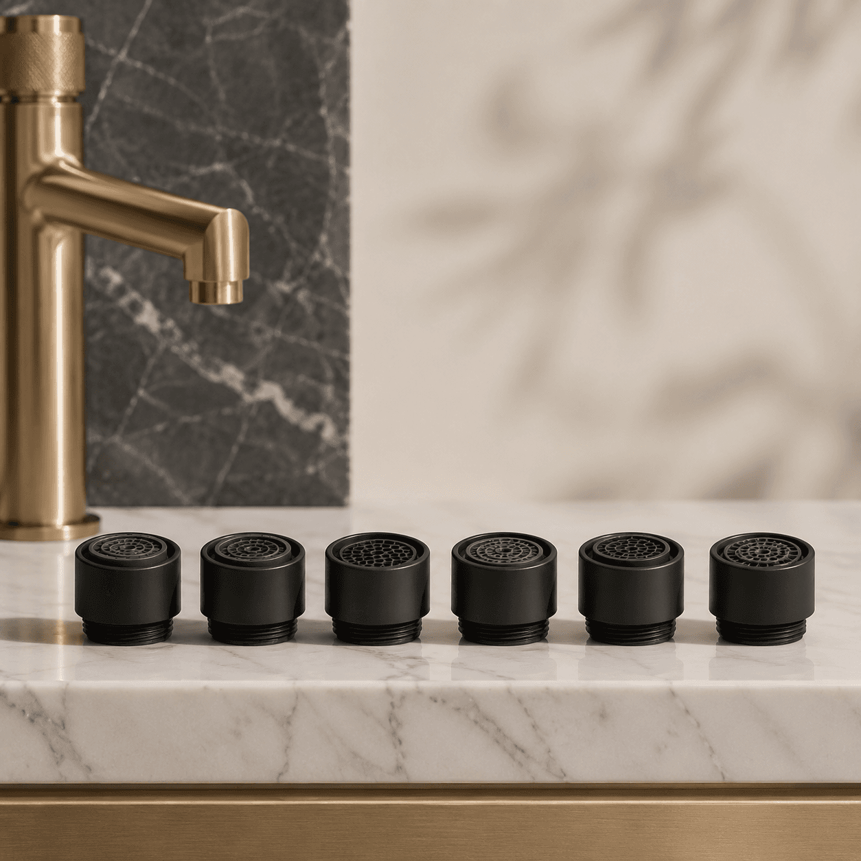 Matte Black Faucet Aerator (6-Pack)